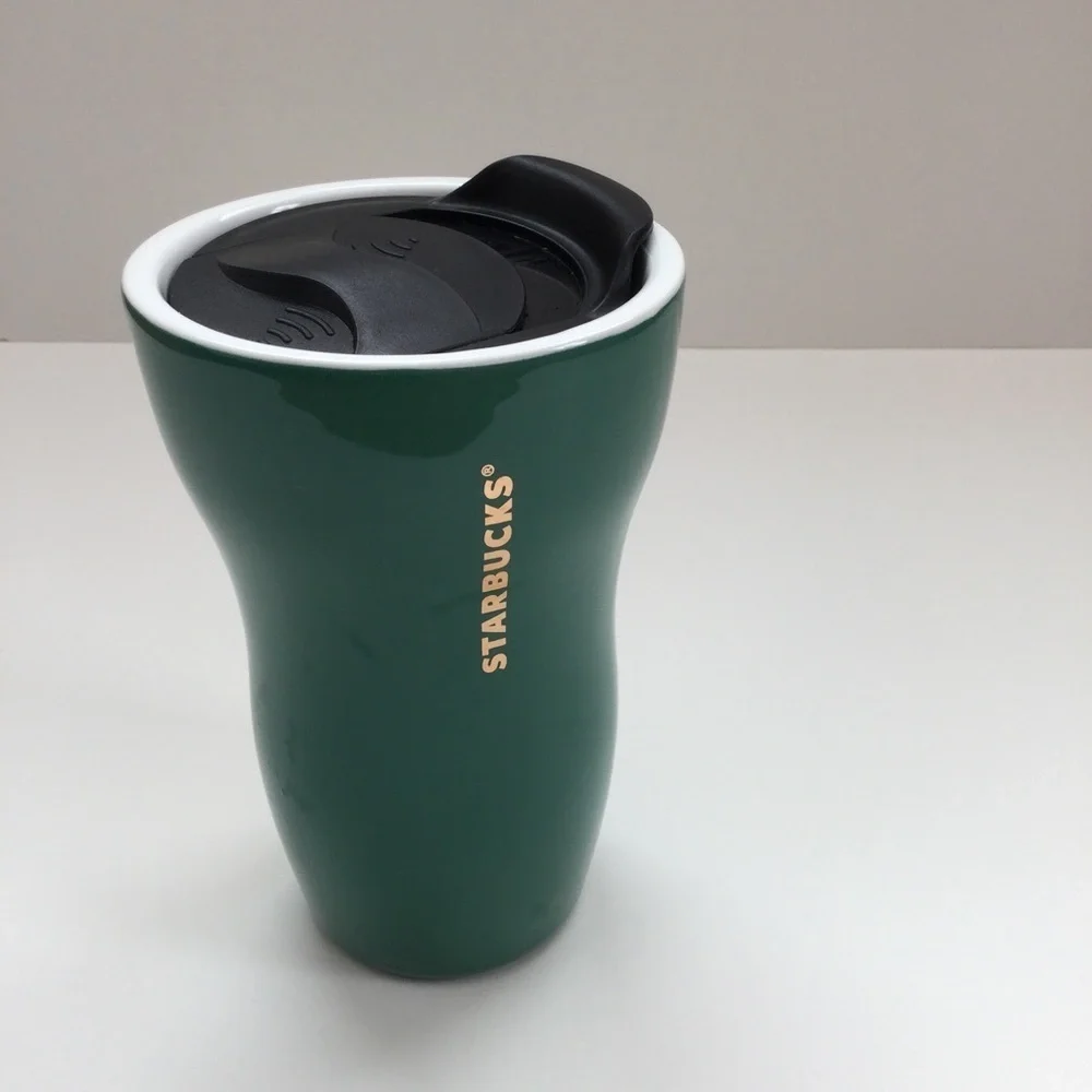Starbucks Green “ Let There Be Bright” Ceramic Tumbler Coffee Mug